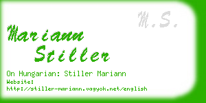 mariann stiller business card